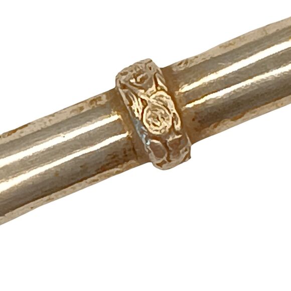 Vintage Bombilla Yerba Mate Straw 800 Silver Gold Gilt Accents Scroll Design 8" - Picture 7 of 14